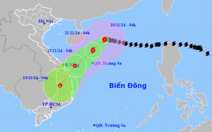 Bão Toraji nối đuôi bão Yinxing vào Biển Đông - Ảnh 3.