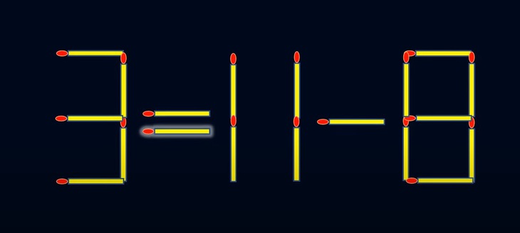 Thử tài IQ: Di chuyển một que diêm để 3-8=5 thành phép tính đúng - Ảnh 1.