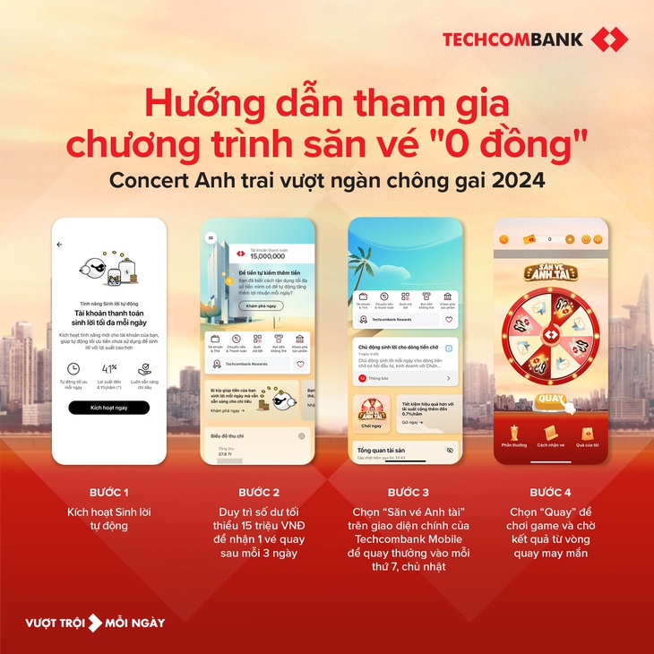 Hào hứng ‘săn vé 0 đồng’ concert Anh trai vượt ngàn chông gai cùng Techcombank - Ảnh 2.