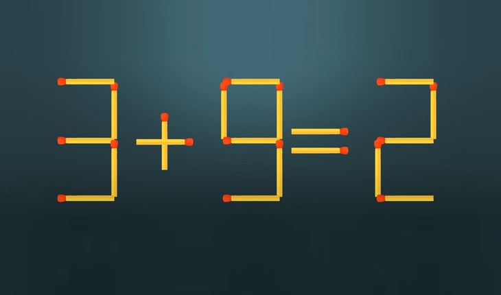 Thử tài IQ: Di chuyển một que diêm để 3+9=2 thành phép tính đúng - Ảnh 1.