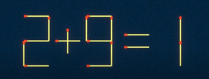 Thử tài IQ: Di chuyển một que diêm để 5+8=4 thành phép tính đúng - Ảnh 2.