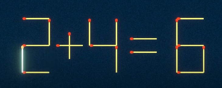 Thử tài IQ: Di chuyển một que diêm để 5+8=4 thành phép tính đúng - Ảnh 1.