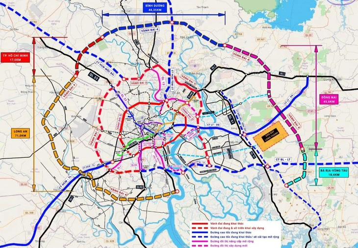Trình Chính phủ dự án Vành đai 4 TP.HCM, mở kỷ nguyên mới từ con đường lớn nhất Đông Nam Bộ - Ảnh 1.