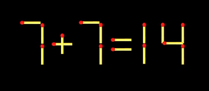 Thử tài IQ: Di chuyển một que diêm để 7+7=111 thành phép tính đúng - Ảnh 1.