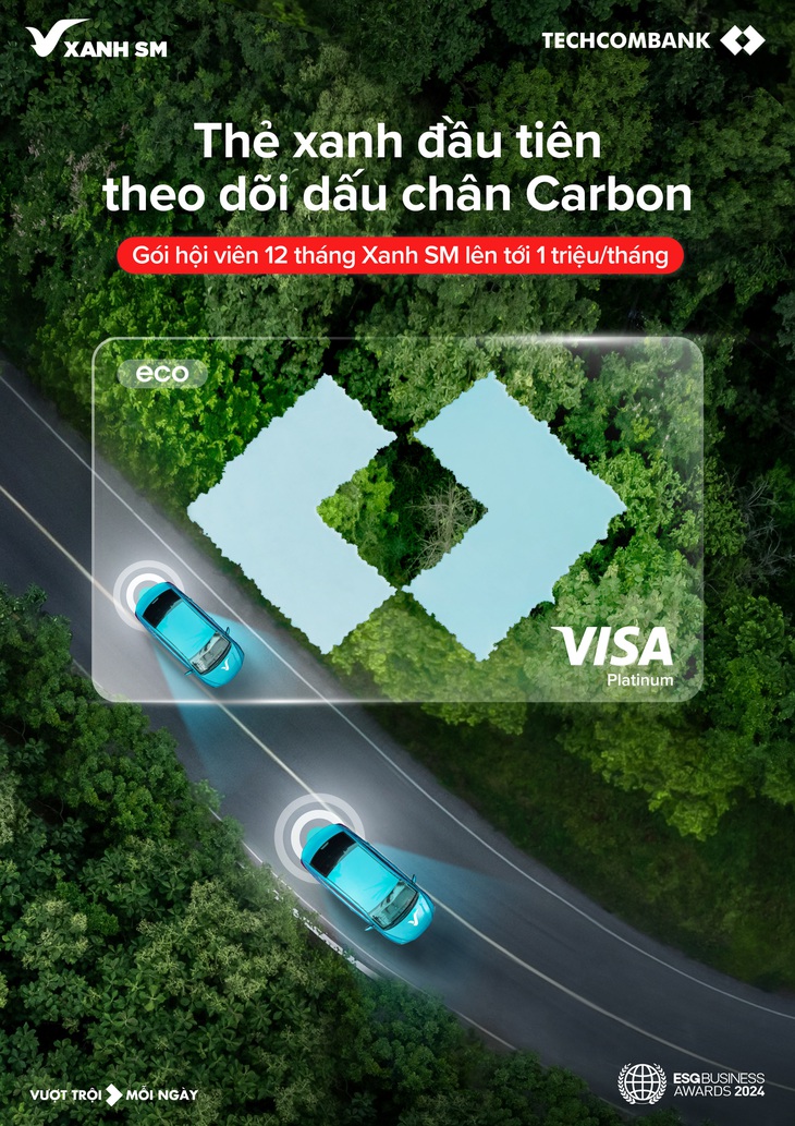 Techcombank ra mắt thẻ xanh đầu tiên theo dõi dấu chân carbon - Ảnh 2.