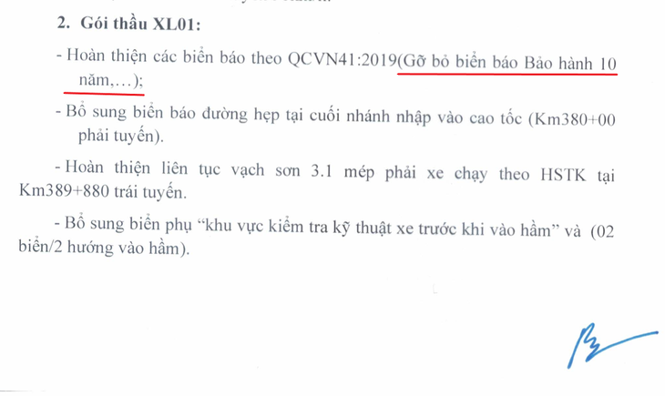 Cục Đường bộ: Tháo dỡ biển báo ghi 'Sơn Hải bảo hành 10 năm' là đúng luật - Ảnh 4.