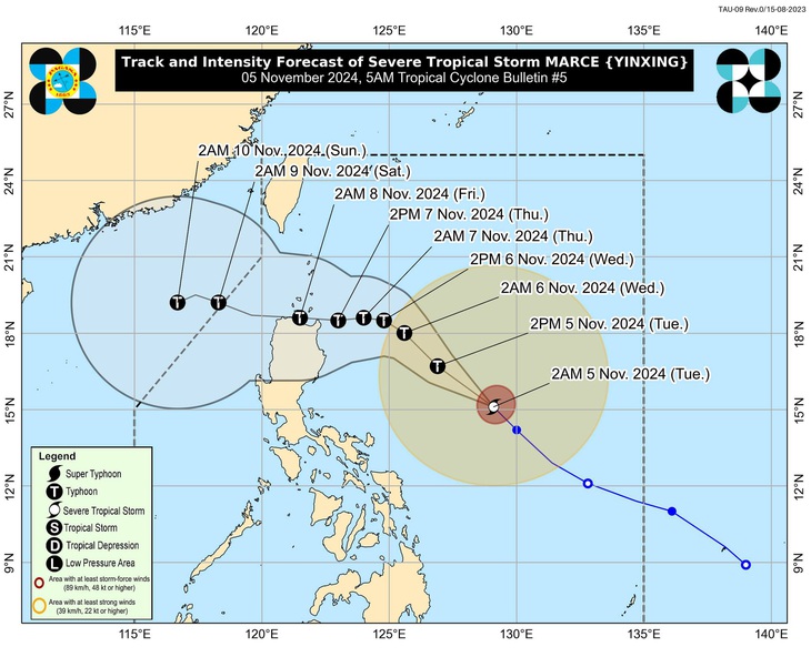 Bão Yinxing mạnh cấp 11, giật cấp 14, dự báo vào Biển Đông - Ảnh 3.