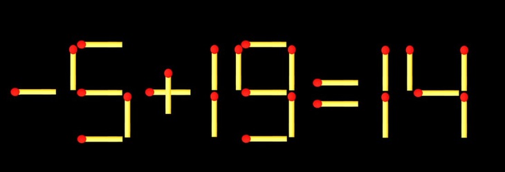 Thử tài IQ: Di chuyển một que diêm để 6+19=14 thành phép tính đúng - Ảnh 1.