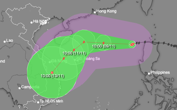 Thời tiết hôm nay 9-11: Nam Bộ ngày nắng, bão số 7 áp sát Hoàng Sa - Ảnh 2.