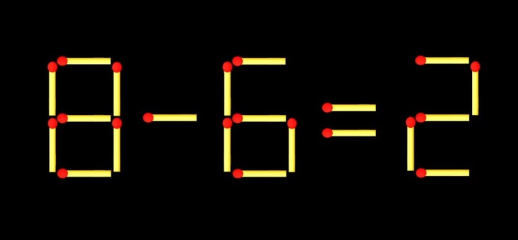 Thử tài IQ: Di chuyển một que diêm để 6+8=3 thành phép tính đúng - Ảnh 1.