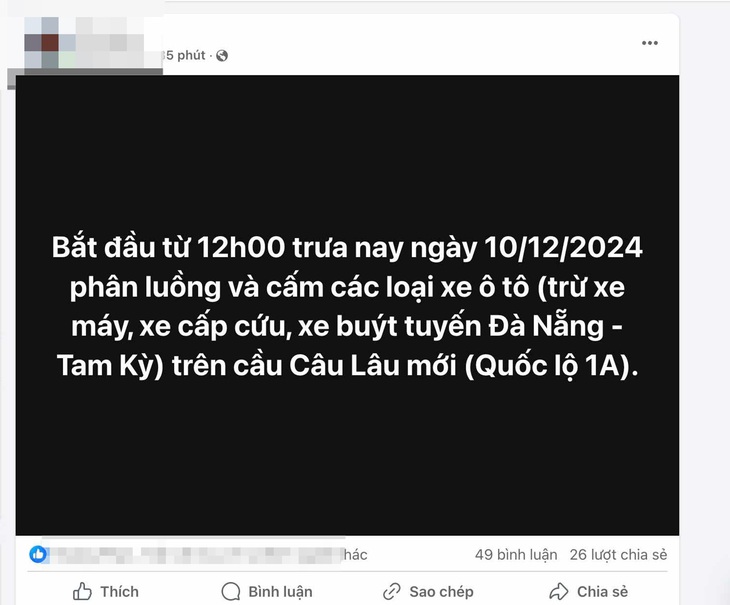 Cấm ô tô qua cầu Câu Lâu (mới) từ trưa 10-12 là tin đồn thất thiệt - Ảnh 3.