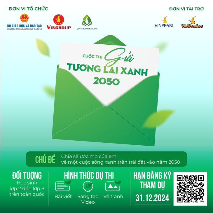 Phát động cuộc thi ‘Gửi tương lai xanh 2050’ - lan tỏa thông điệp xanh cho thế hệ tương lai  - Ảnh 2.