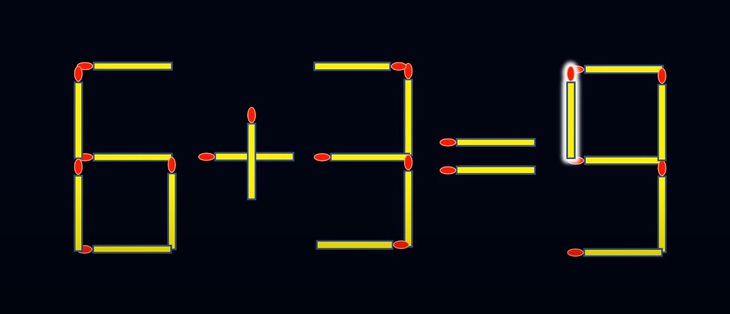 Thử tài IQ: Di chuyển một que diêm để 8+3=3 thành phép tính đúng - Ảnh 1.