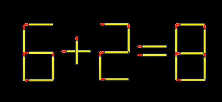 Thử tài IQ: Di chuyển một que diêm để 8+2=0 thành phép tính đúng - Ảnh 1.