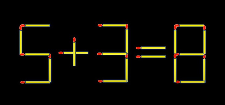 Thử tài IQ: Di chuyển một que diêm để 8+2=0 thành phép tính đúng - Ảnh 1.