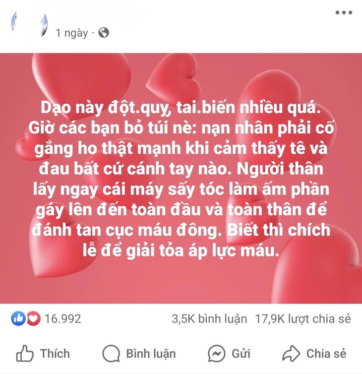 Thực hư phương pháp ho thật mạnh, sấy vào gáy để chữa đột quỵ? - Ảnh 1.