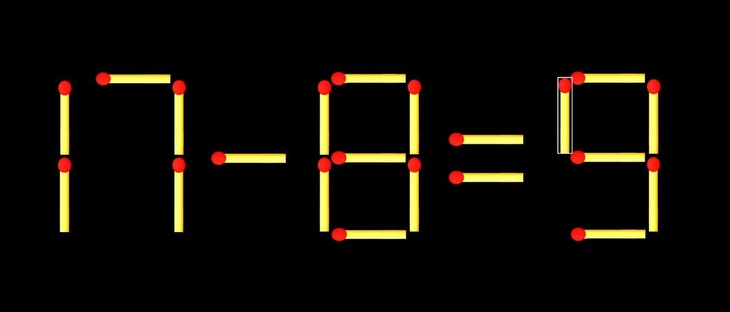 Thử tài IQ: Di chuyển một que diêm để 17+8=3 thành phép tính đúng - Ảnh 1.