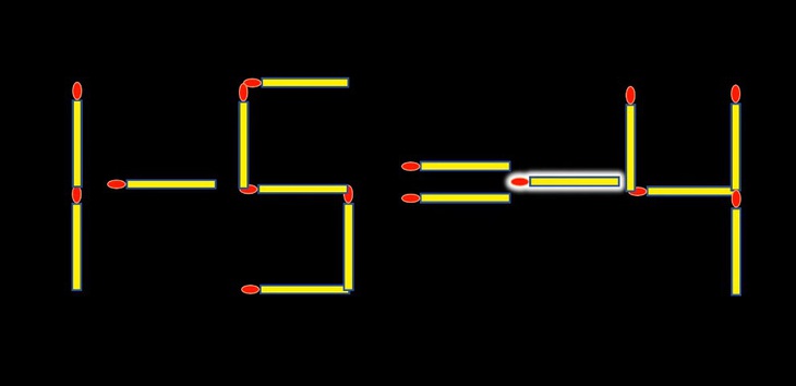 Thử tài IQ: Di chuyển một que diêm để 1-6=4 thành phép tính đúng - Ảnh 1.