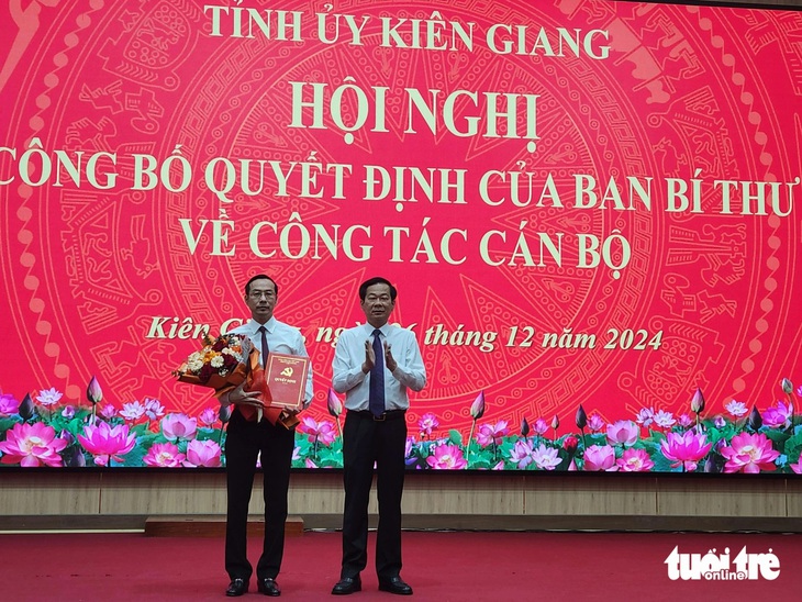 Kiên Giang có tiến sĩ kinh tế giữ chức phó bí thư Tỉnh ủy - Ảnh 1.