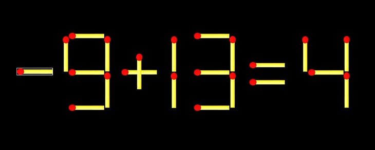 Thử tài IQ: Di chuyển một que diêm để 8+13=4 thành phép tính đúng - Ảnh 1.