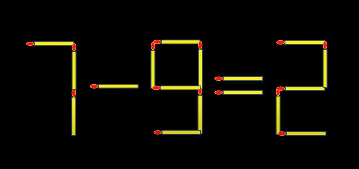 Thử tài IQ: Di chuyển một que diêm để 7-9=2 thành phép tính đúng - Ảnh 1.