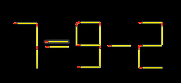 Thử tài IQ: Di chuyển một que diêm để 7-9=2 thành phép tính đúng - Ảnh 1.