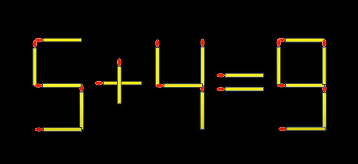 Thử tài IQ: Di chuyển một que diêm để 5-4=8 thành phép tính đúng - Ảnh 1.