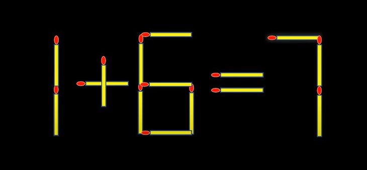 Thử tài IQ: Di chuyển một que diêm để 7+6=1 thành phép tính đúng - Ảnh 1.