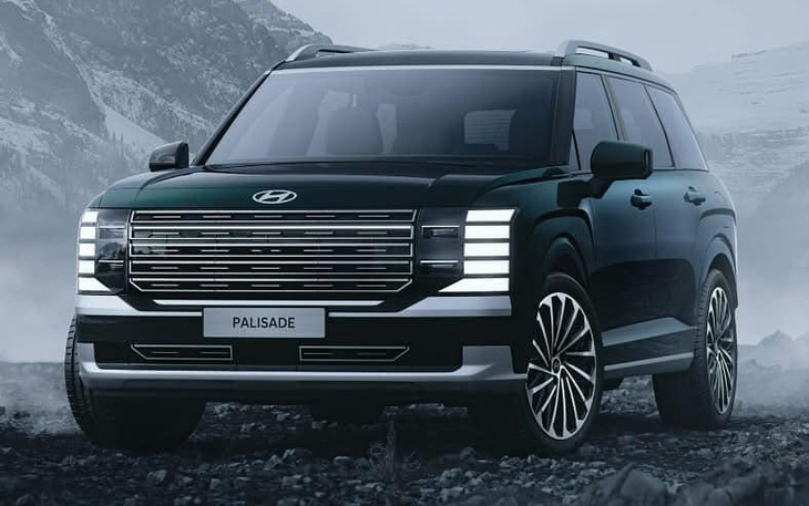 Hyundai Palisade đời mới lộ mặt ngoài thực tế - Ảnh 5.