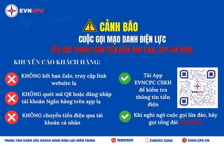 Giả nhân viên điện lực gọi điện đòi tiền, doạ cắt điện - Ảnh 1.