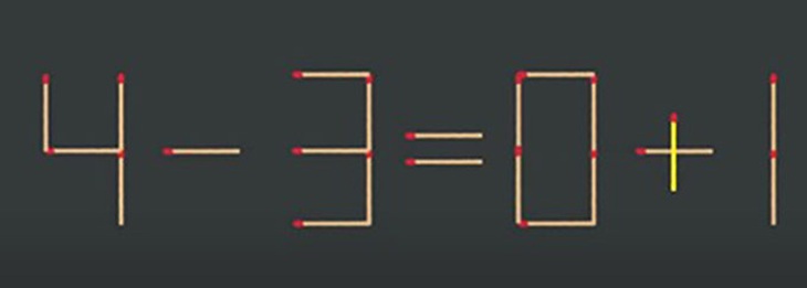 Thử tài IQ: Di chuyển một que diêm để 5+8=7+4 thành phép tính đúng- Ảnh 6.