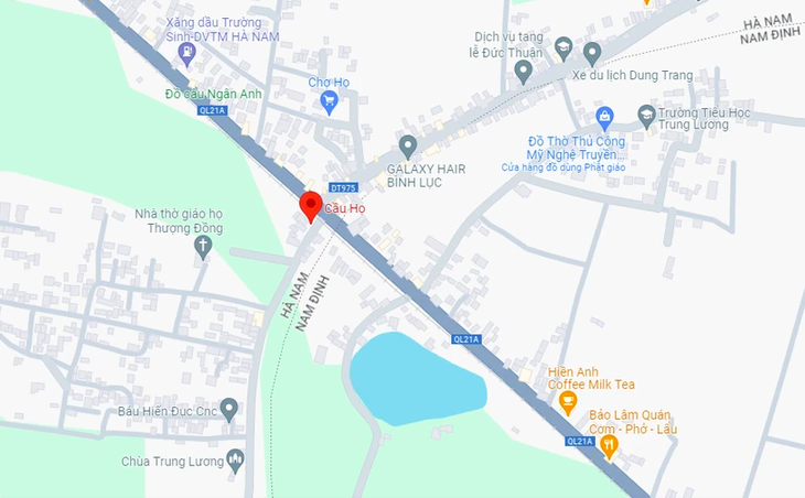 Vị trí xảy ra tai nạn giao thông - Ảnh chụp màn hình Google Maps