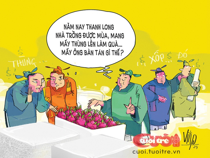 Táo Quân biếu quà “nhạy cảm” cho Ngọc Hoàng - Tranh: Viiip