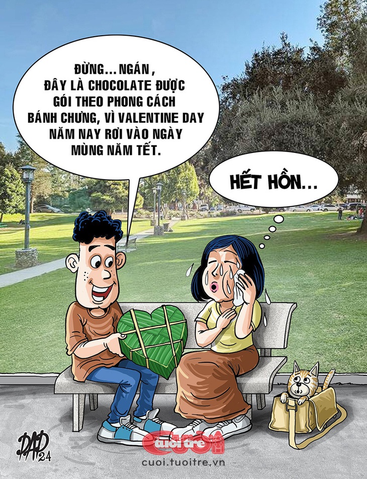 Chiếc bánh Valentine làm hết hồn người yêu- Ảnh 1. Chiếc bánh Valentine làm hết hồn người yêu - Tranh: DAD