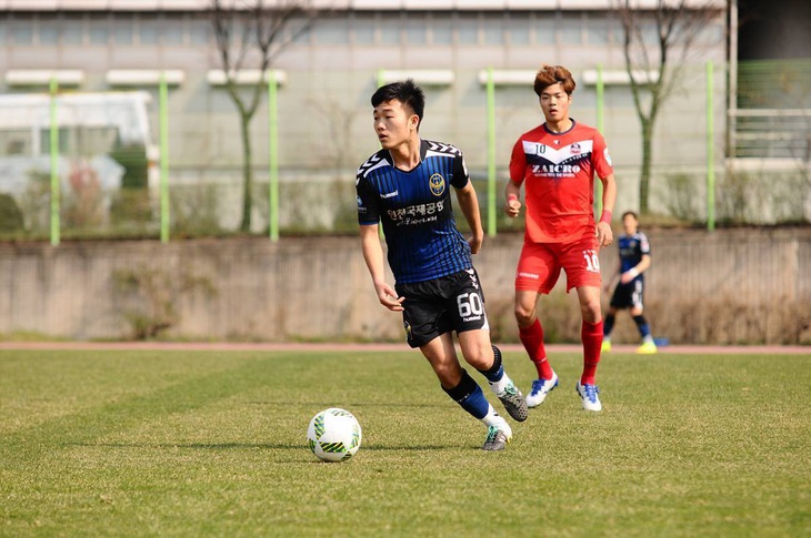 Lương Xuân Trường trong quãng thời gian đầu tại Incheon United, thi đấu tại R-League (dành cho cầu thủ dự bị) - Ảnh: INCHEON UNITED