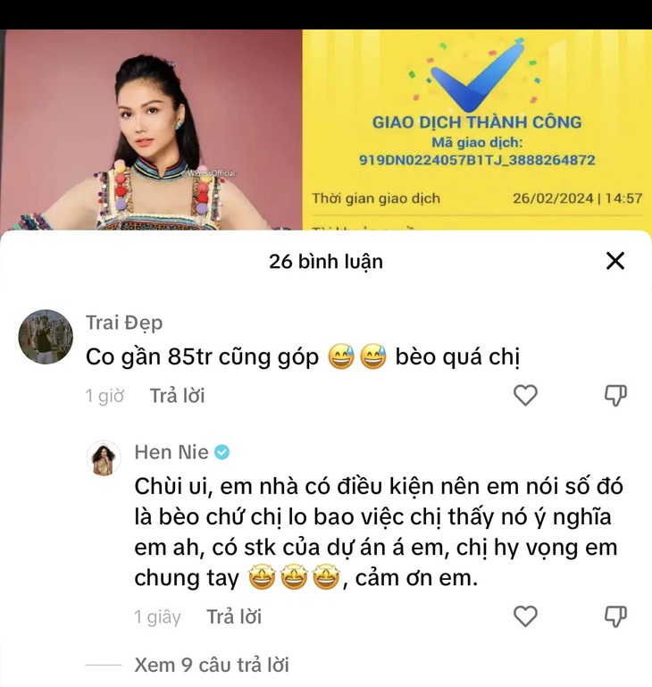 Nàng hậu có màn đáp trả 