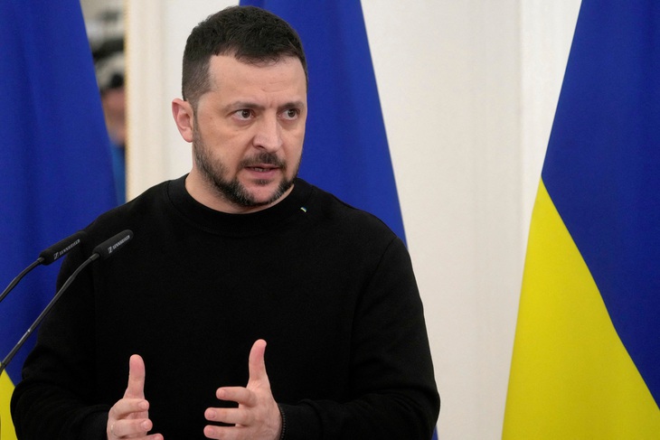 Tổng thống Ukraine Volodymyr Zelensky - Ảnh: REUTERS