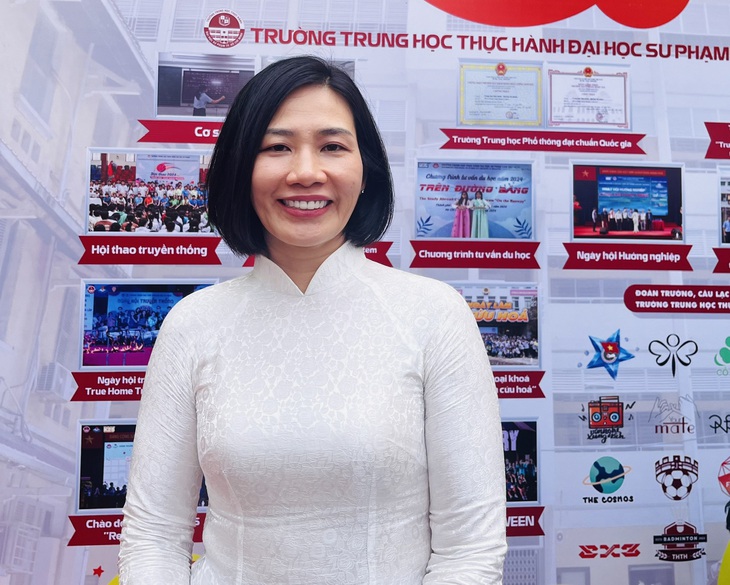 Cô Nguyễn Thị Tú - hiệu trưởng Trường trung học Thực hành (Đại học Sư phạm TP.HCM) - nơi có dạy bộ môn âm nhạc, mỹ thuật cho học sinh khi các em trúng tuyển lớp 10 vào trường - Ảnh: MỸ DUNG