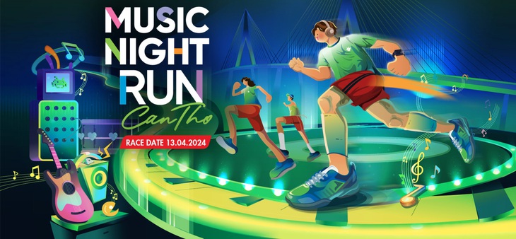 Giải VPBank Can Tho Music Night Run 2024 kết hợp chạy bộ và âm nhạc - Ảnh: NEXUS