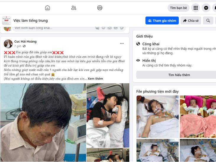 Một tài khoản Facebook đăng tải thông tin xin tiền từ thiện. Trong đó, thậm chí có cả thông tin đã được cảnh báo là tin giả - Ảnh: K.N.