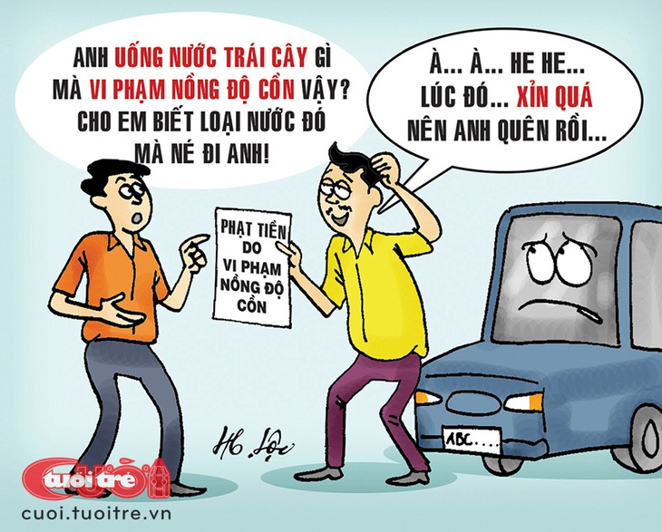 Nỗi oan nước trái cây có men - Tranh: Hữu Lộc 