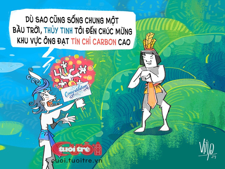 Thủy Tinh chúc mừng Sơn Tinh đạt tín chỉ hot - Tranh: Viiip 