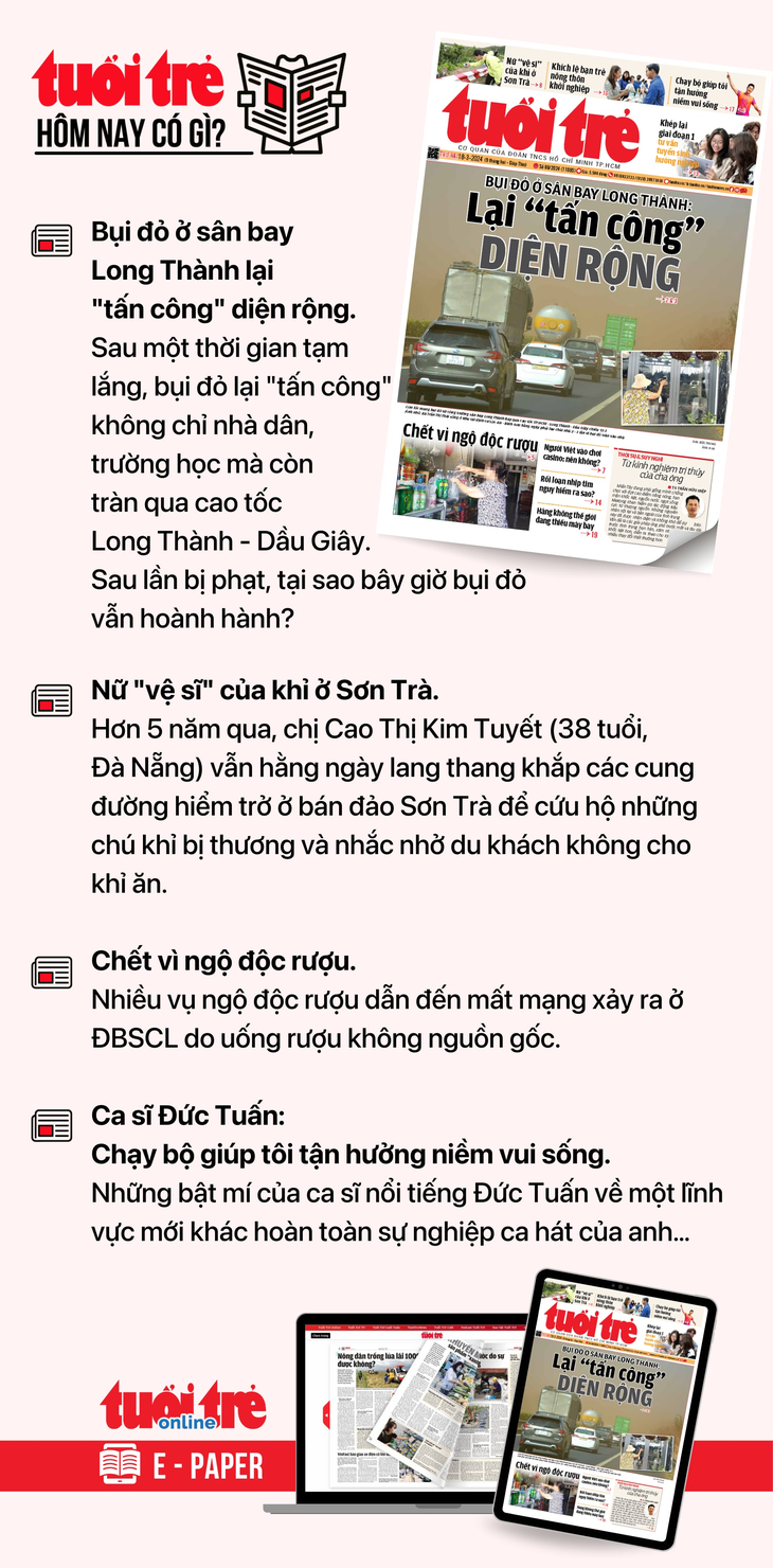 Tin tức chính trên Tuổi Trẻ nhật báo hôm nay 18-3. Để đọc Tuổi Trẻ báo in phiên bản E-paper, mời bạn đăng ký Tuổi Trẻ Sao TẠI ĐÂY