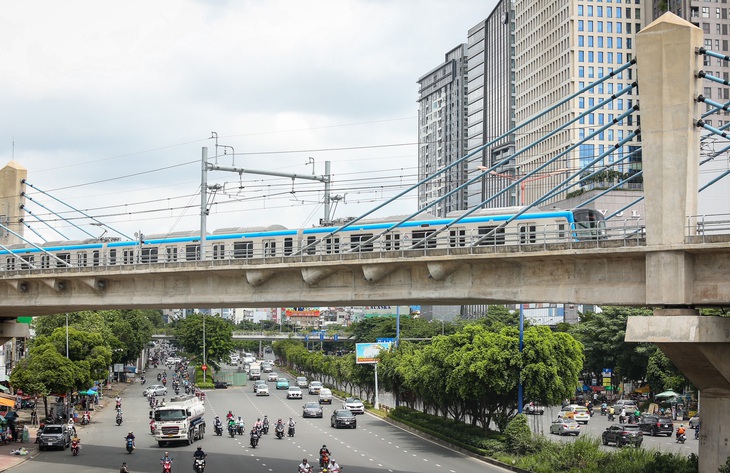 Metro số 1 hiện đã đạt khối lượng khoảng 98% - Ảnh: QUANG ĐỊNH