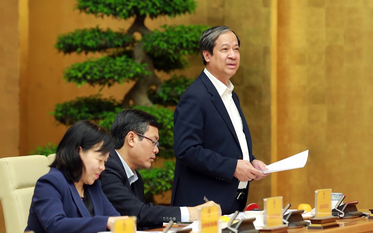 Chiến lược giáo dục: Tạo lập thế hệ người Việt Nam mới sống lương thiện, giàu khát vọng- Ảnh 1. Bộ trưởng Bộ Giáo dục và Đào tạo Nguyễn Kim Sơn - Ảnh: VGP