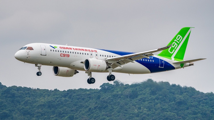 Máy bay C919. Ảnh: CGTN