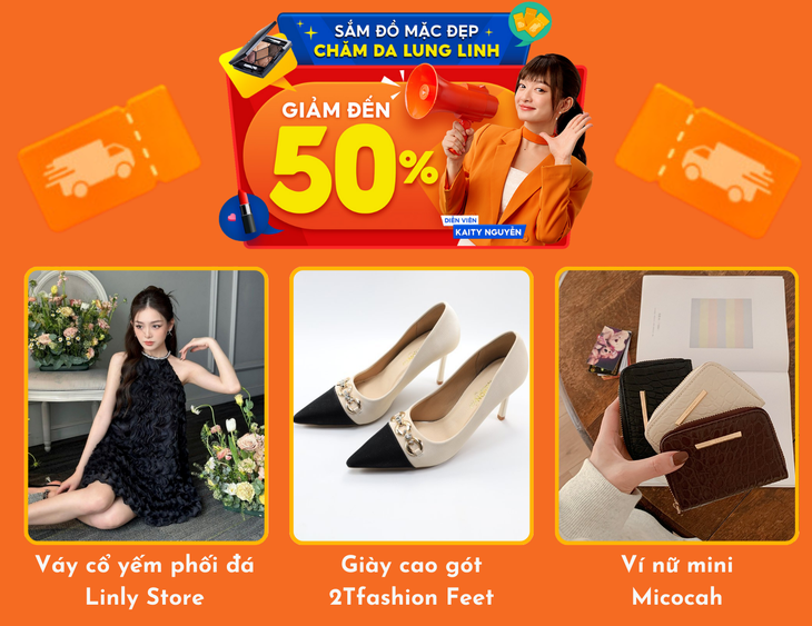 Sắm trọn combo váy cổ yếm, giày cao gót và chiếc ví nữ mini bên trên để sẵn sàng 