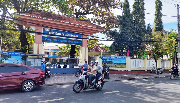 Trường tiểu học thị trấn 1 Diên Khánh trong nội thành thành cổ Diên Khánh (huyện Diên Khánh, tỉnh Khánh Hòa) - Ảnh: PHAN SÔNG NGÂN