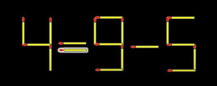 Thử tài IQ: Di chuyển một que diêm để 3+2=1-4 thành phép tính đúng- Ảnh 4.