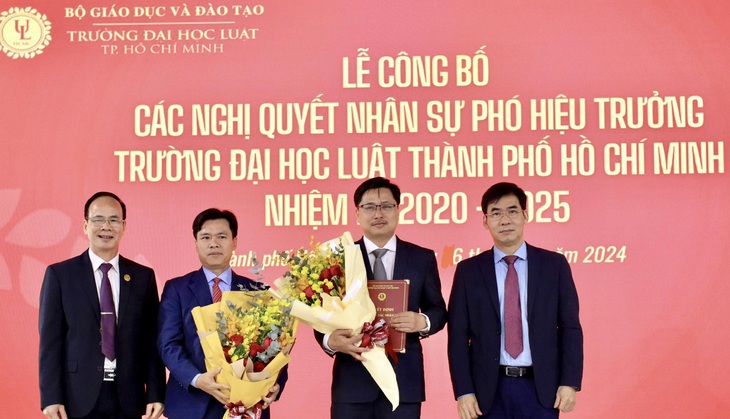 Trường đại học Luật TP.HCM vừa có thêm hai phó hiệu trưởng mới - Ảnh: THÀNH AN